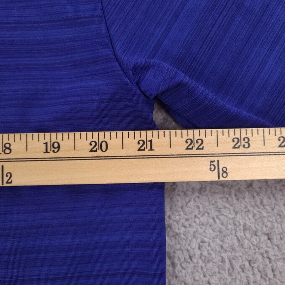 Nike Golf Polo Shirt Mens Medium Blue Striped Dri-Fit Short Sleeve Casual - Picture 10 of 12